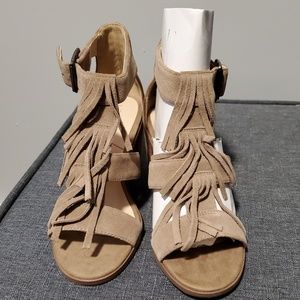 Sole Society Delilah Fringe High Heel Sandal